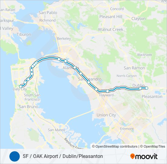 BLUE BART Line Map