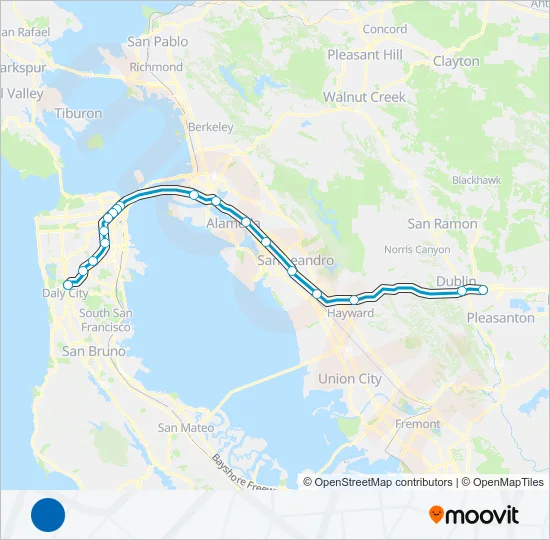 BLUE BART Line Map