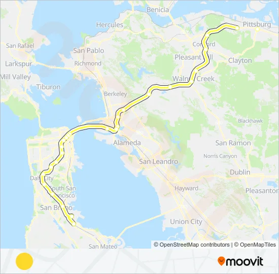 YELLOW BART Line Map