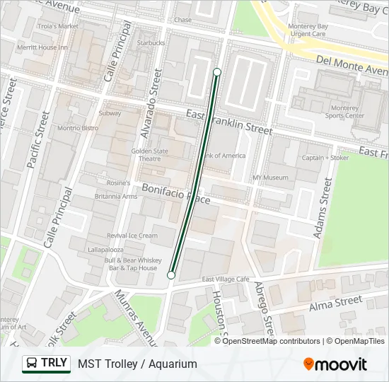 TRLY Bus Line Map