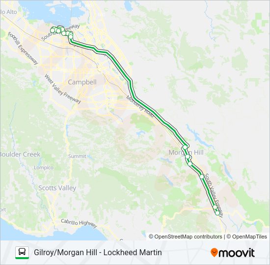 EXPRESS 121 Bus Line Map
