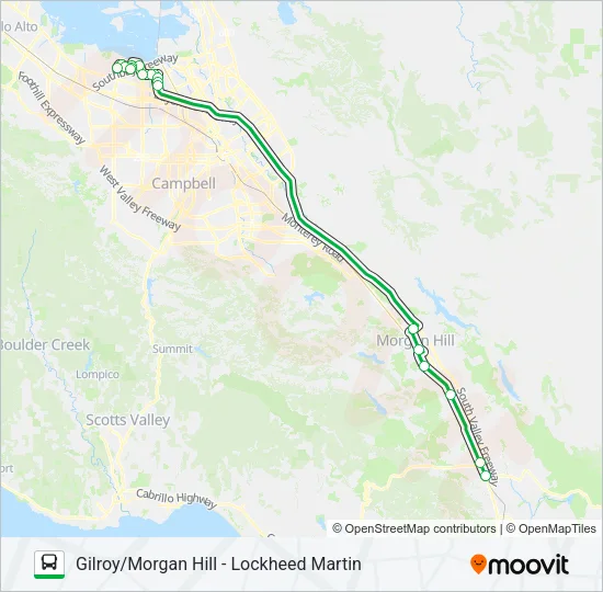 EXPRESS 121 Bus Line Map