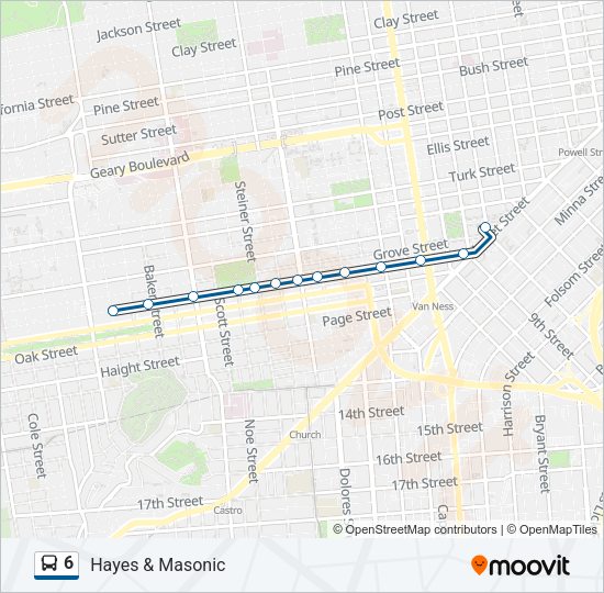 6 Bus Line Map