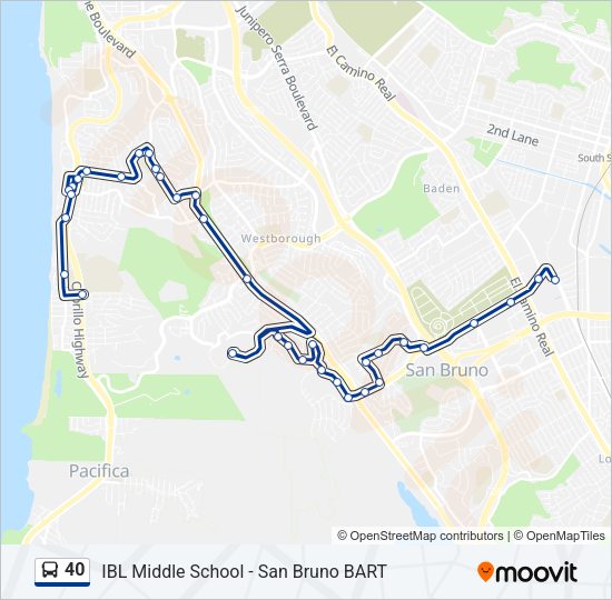 40 Bus Line Map