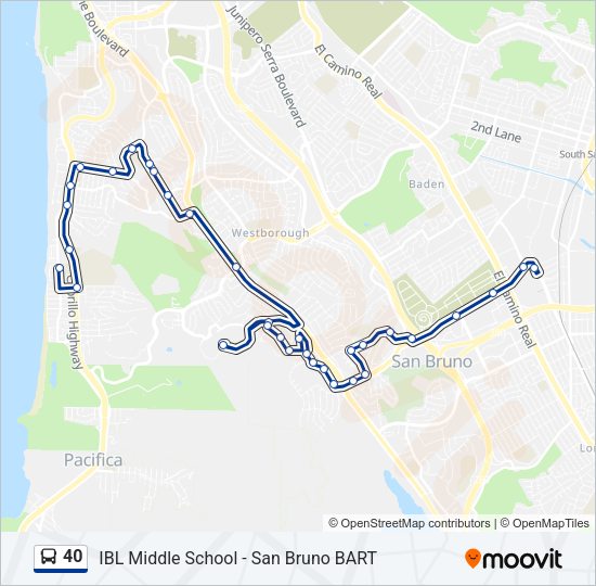 40 Bus Line Map