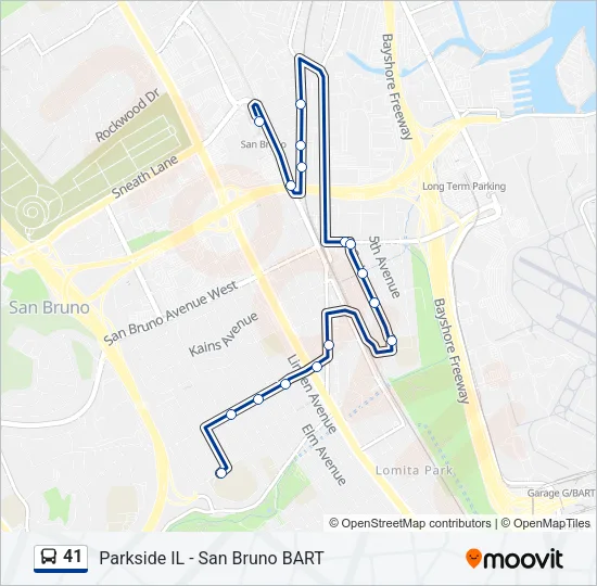 41 Bus Line Map