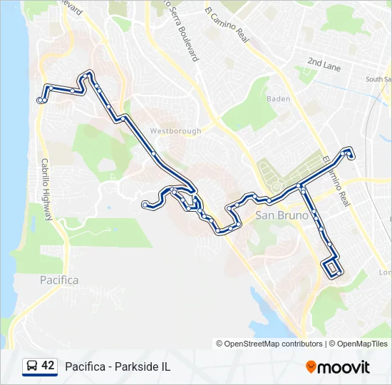 42 Bus Line Map