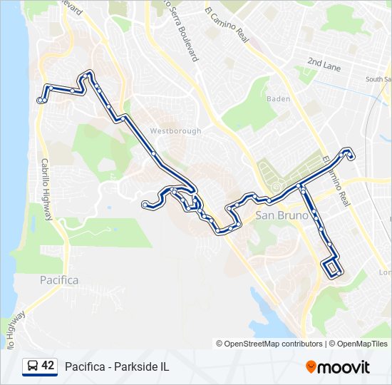 42 bus Line Map
