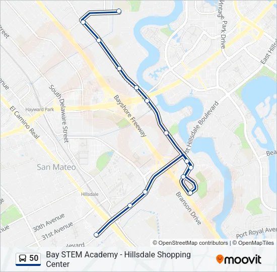 50 Bus Line Map