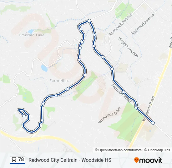 78 Bus Line Map