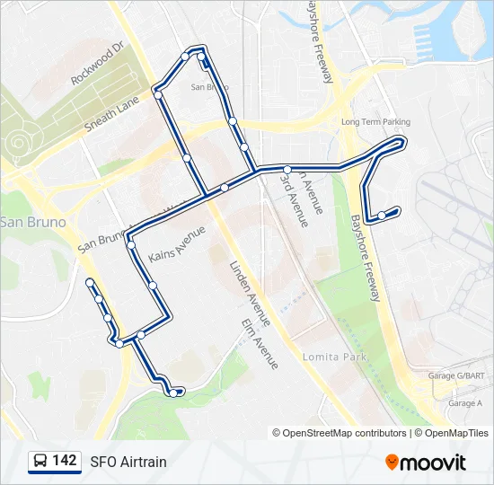 142 Bus Line Map