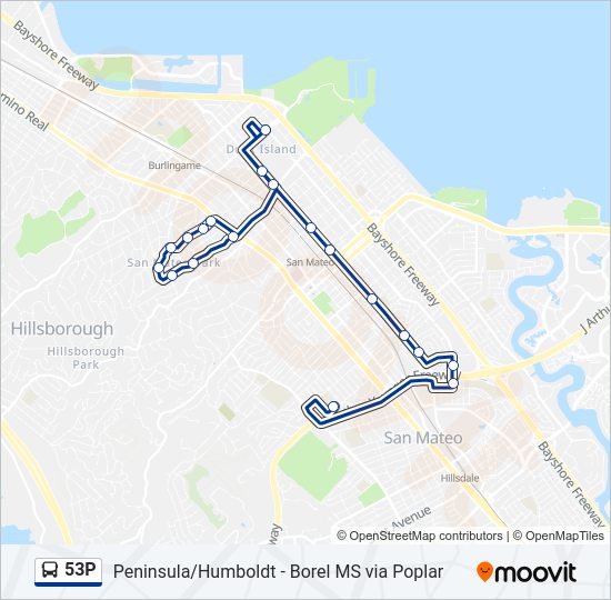 53P bus Line Map