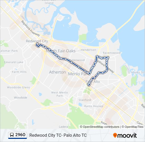 296O bus Line Map