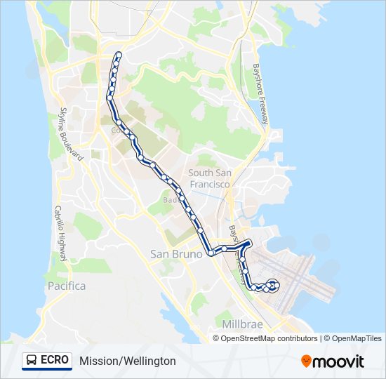 Mapa de ECRO de autobús