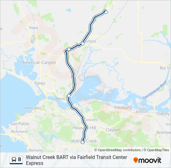 B Bus Line Map