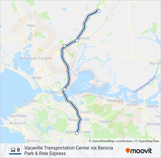 B Route: Schedules, Stops & Maps - Vacaville Transportation Center Via ...