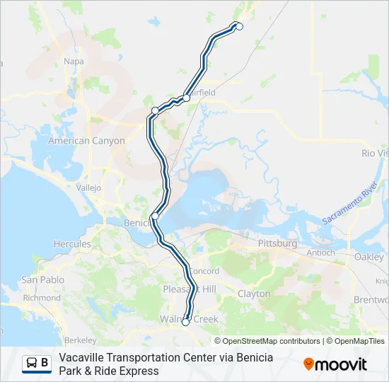 B Bus Line Map