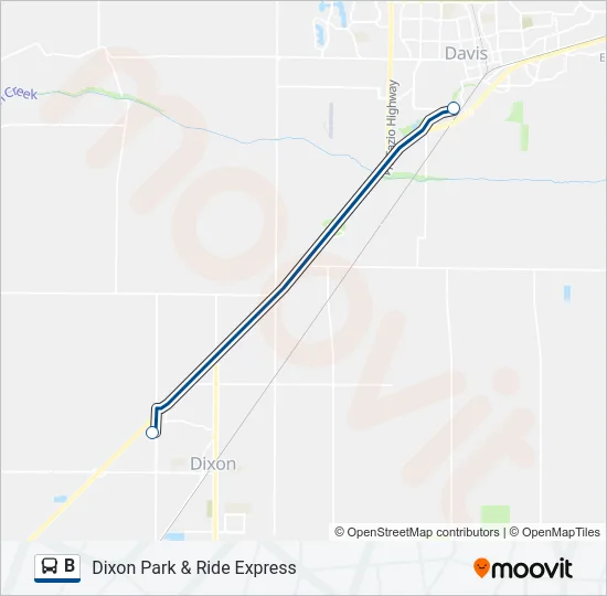 B Bus Line Map