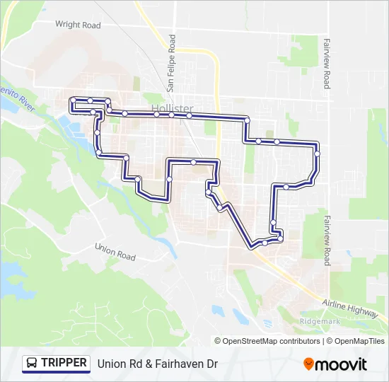 TRIPPER Bus Line Map