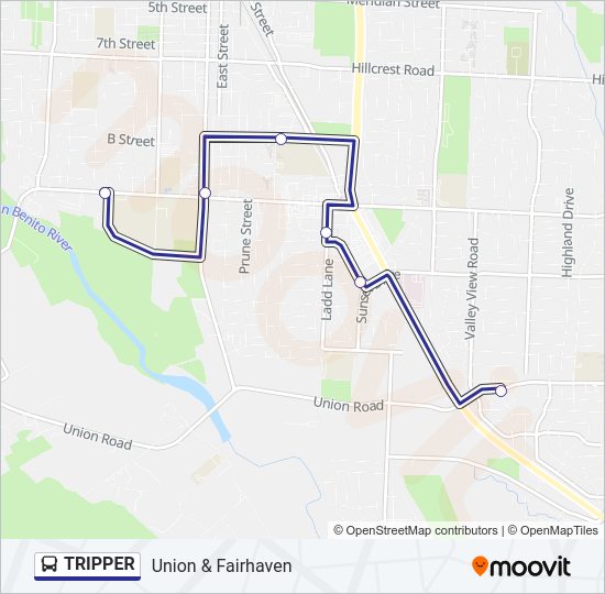 TRIPPER Bus Line Map