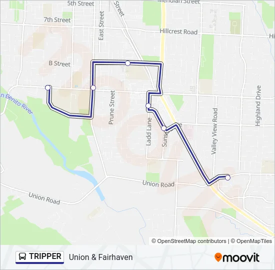 TRIPPER Bus Line Map