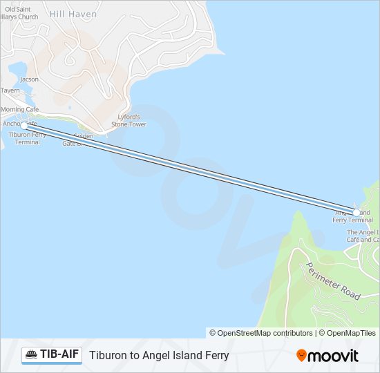 Mapa de TIB-AIF de ferry