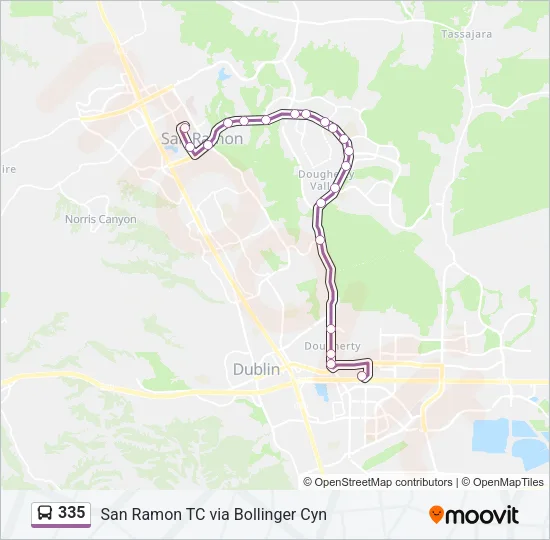 335 Bus Line Map