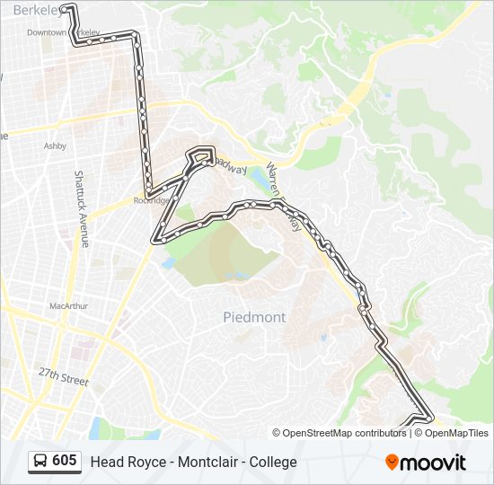 605 Bus Line Map