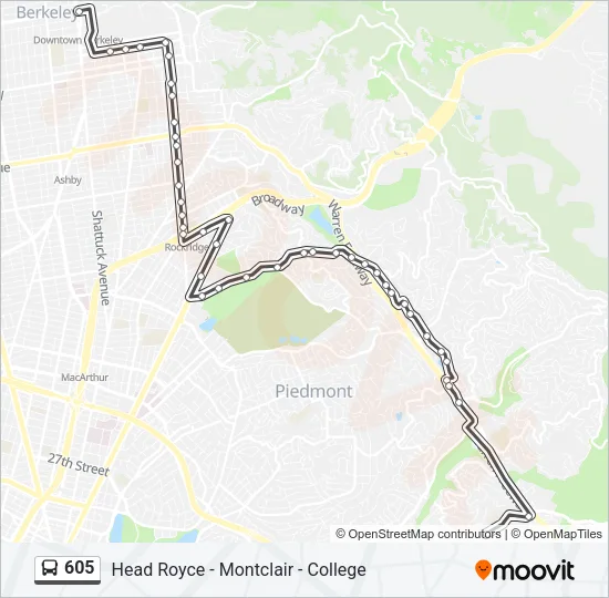605 Bus Line Map
