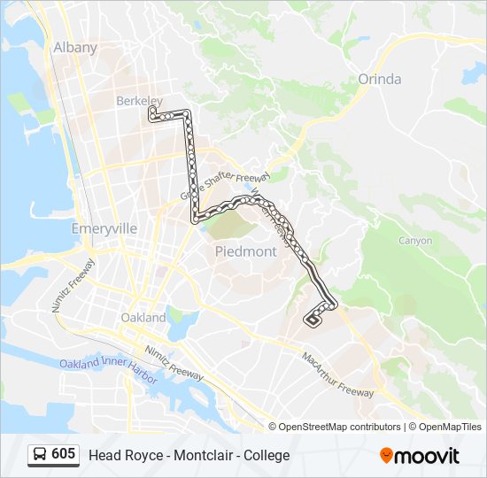 605 bus Line Map