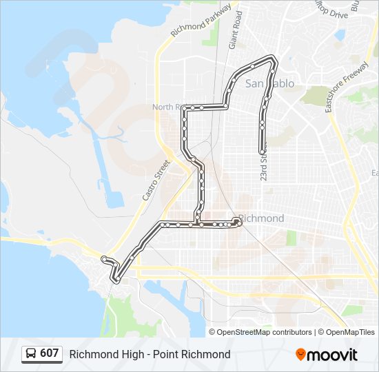 607 Bus Line Map
