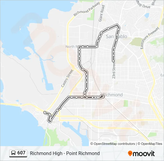 607 Bus Line Map