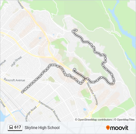 617 bus Line Map
