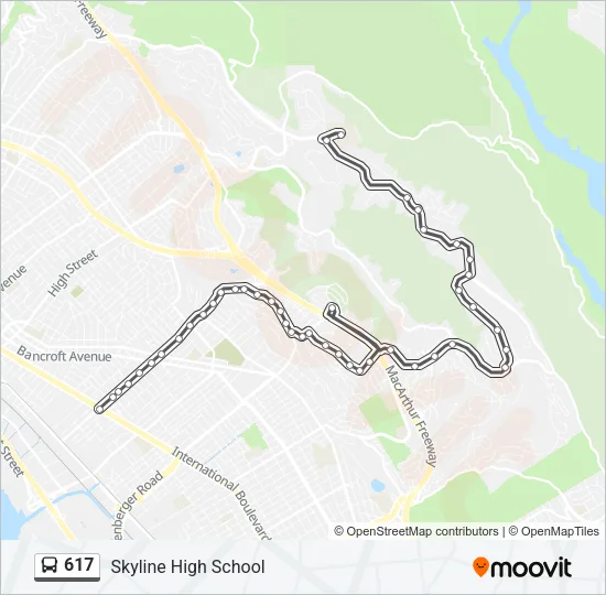 617 Bus Line Map