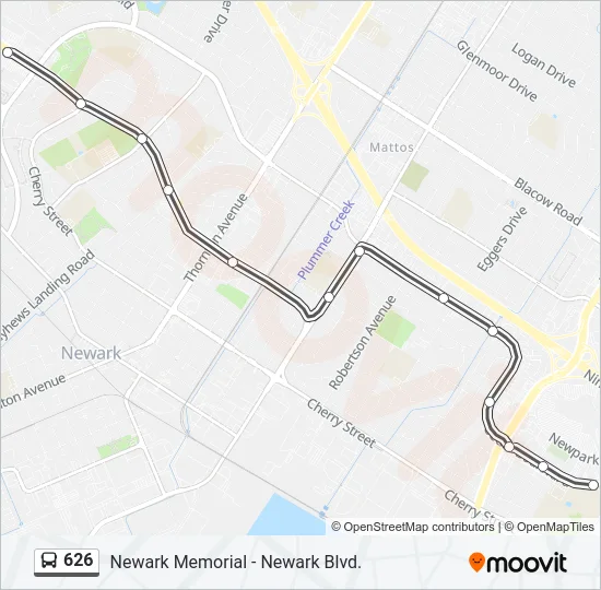 626 Bus Line Map