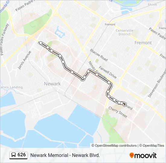 626 Bus Line Map