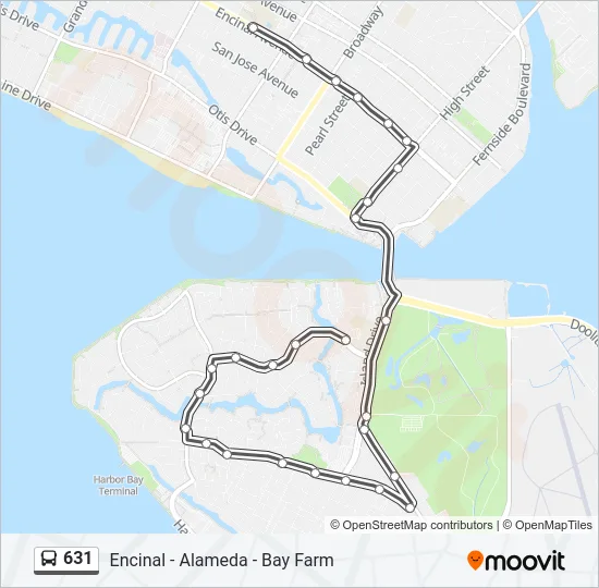 631 Bus Line Map