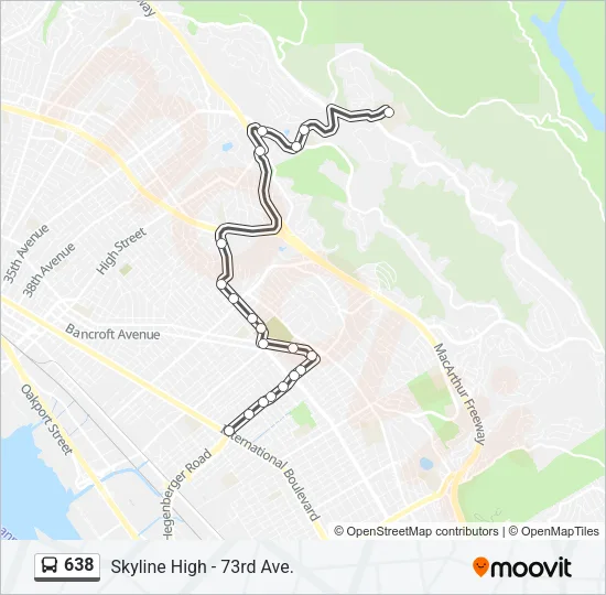 638 Bus Line Map