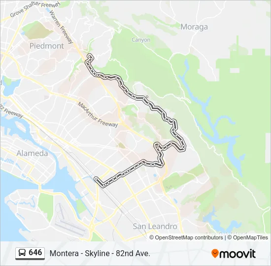 646 Bus Line Map