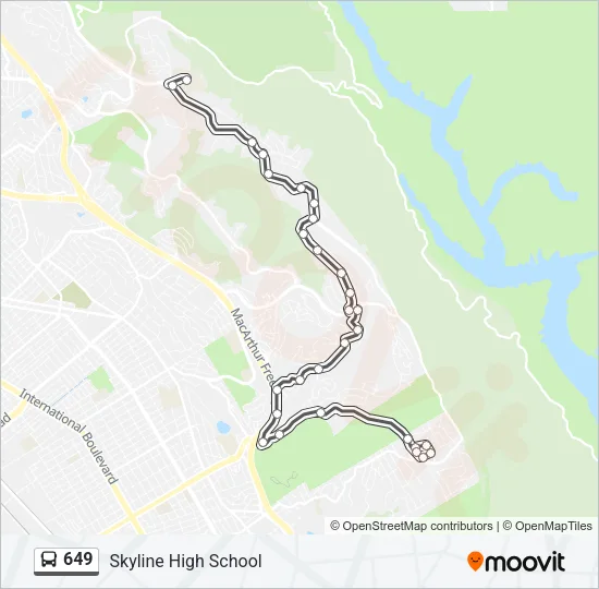 649 Bus Line Map