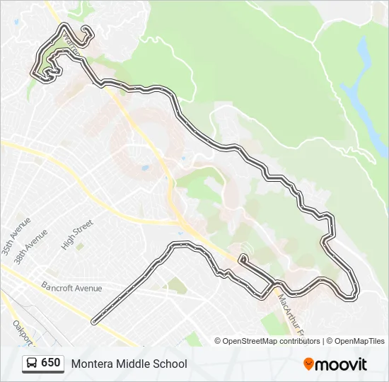 650 Bus Line Map