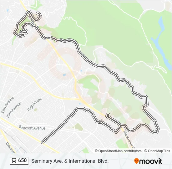 650 Bus Line Map