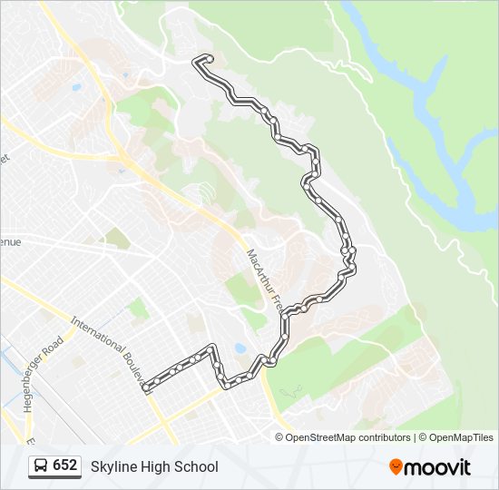 Mapa de 652 de autobús