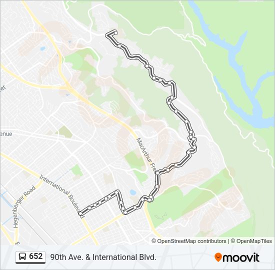 652 Bus Line Map