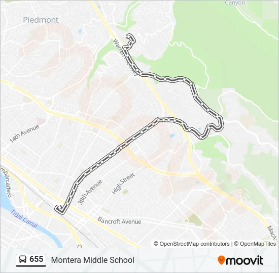 655 Bus Line Map