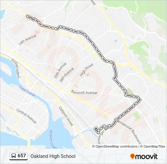 657 Bus Line Map