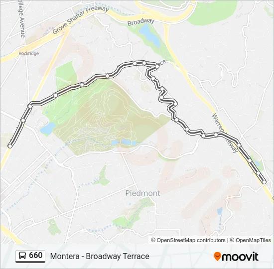 660 Bus Line Map