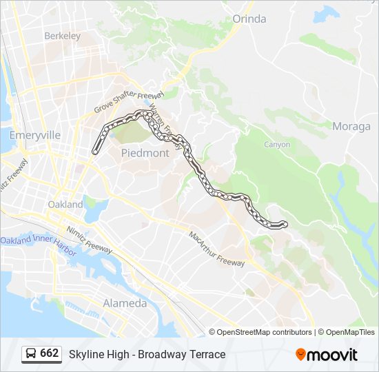 662 bus Line Map