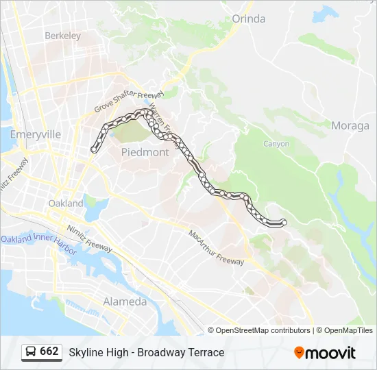 662 Bus Line Map
