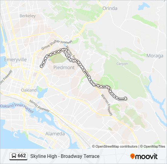 Mapa de 662 de autobús